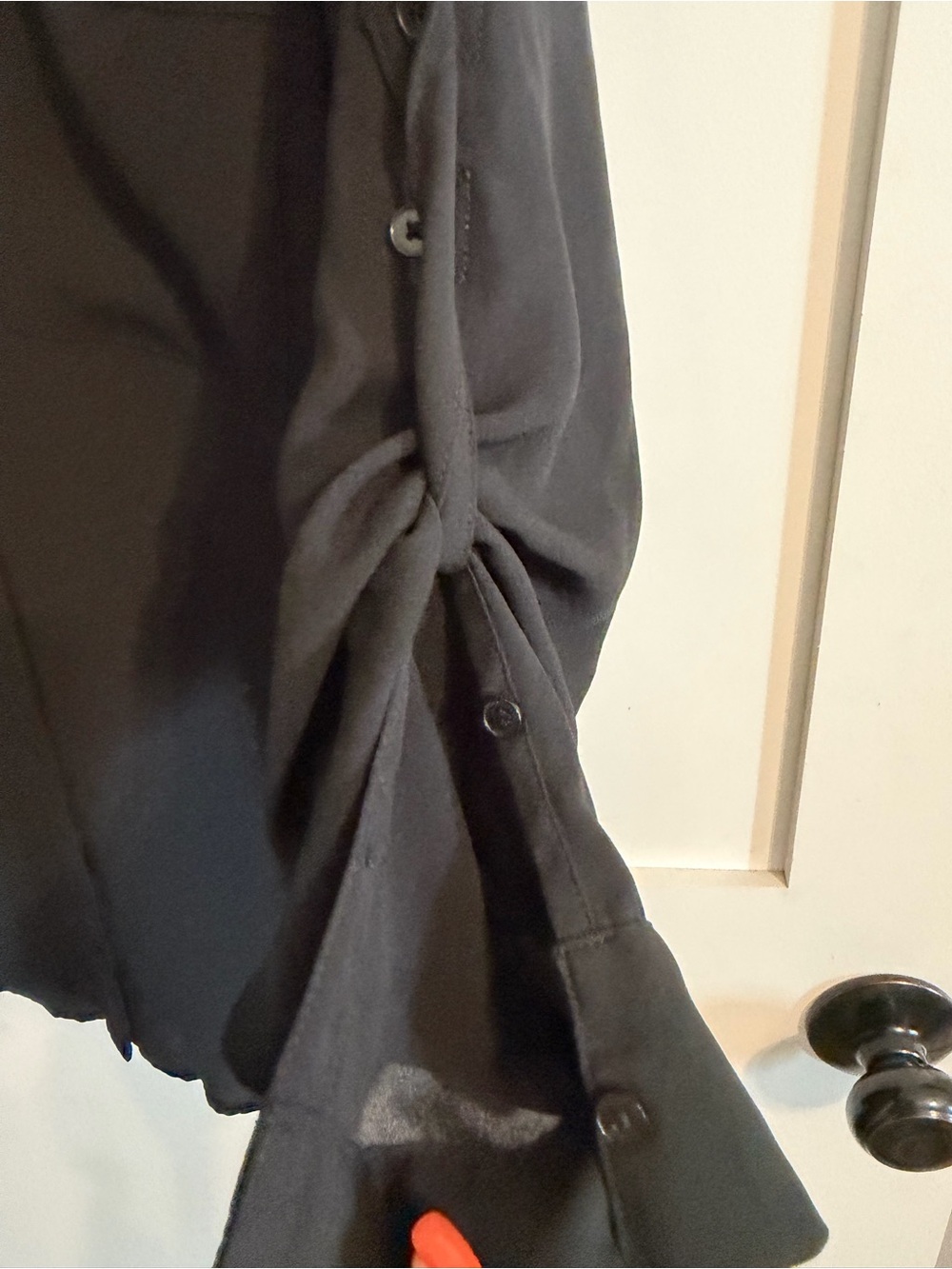 Black Women's Button-Front Blouse - Express Brand - Picture 2 of 8